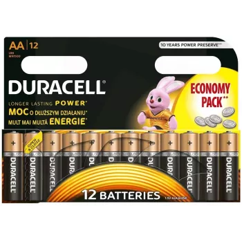 Duracell AA šarminė baterija 12 vnt