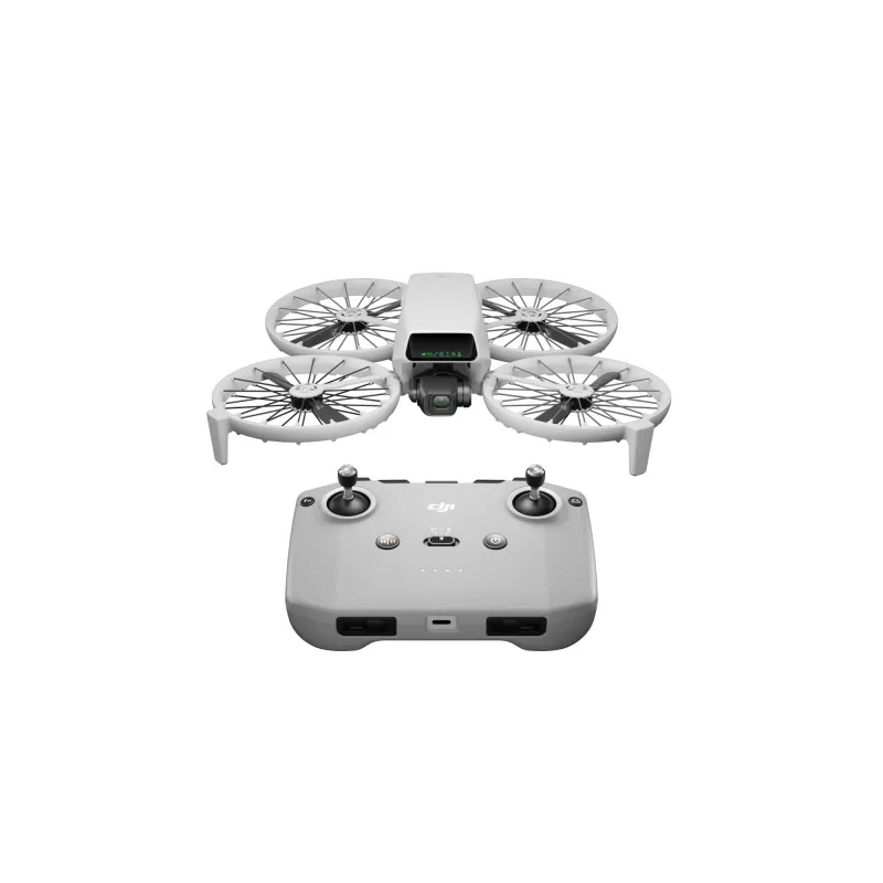 Dronas DJI Flip (RC-N3) 4 rotoriai, 48 MP kamera, 3840×2160 vaizdo įrašas, 3110 mAh baterija, juoda/balta