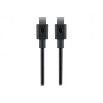 Wentronic goobay USB-C laidas USB-C (M) į USB-C (M) USB 2.0 3 A 0,5 m juodas (66316)