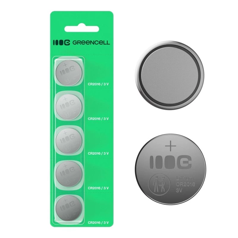 Green Cell CR2016 3V litio baterijų rinkinys 5 vnt.