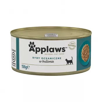 APPLAWS Ocean fish in broth šlapias kačių ėdalas 156g