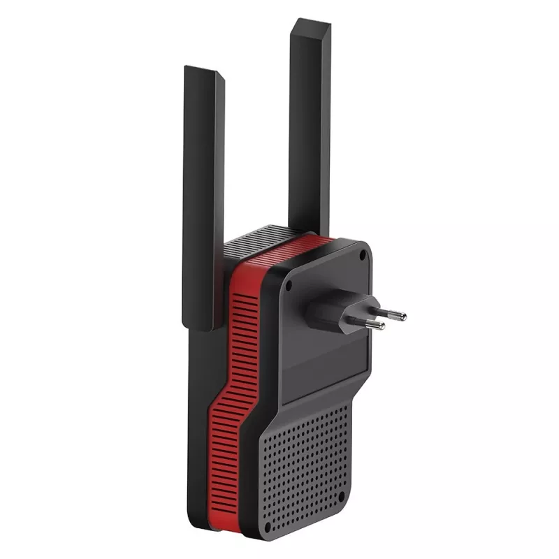 Wi-Fi signalo stiprintuvas Cudy RE3000 2400–5000 MHz, 802.11ax/ac/n/g/b/a, Ethernet 100 Mbps, išorinė antena, juoda/raudona