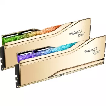 G.Skill Trident Z5 Royal RGB 32 GB (2x16 GB) DDR5-6000 MHz CL28 atminties rinkinys, auksinis
