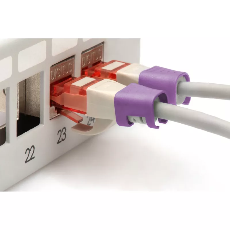 Spalvų kodavimo segtukas Digitus Color clips Patch kabeliui A-CC-VI PVC Violetinis