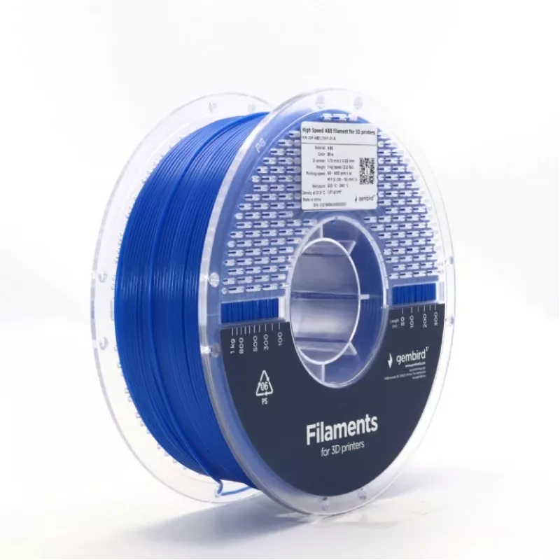 GEMBIRD ABS 1.75 mm 1 kg filament — Mėlyna