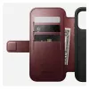 Mobiliojo telefono dėklas Nomad Modern Leather Folio, skirtas Apple iPhone 17 Pro, 6,3 colio (16 cm), odinis, bordo spalvos