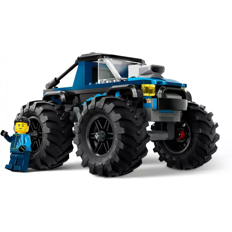 Konstrukcinis žaislas LEGO City 60402 Mėlynasis monstrų sunkvežimis su didelėmis padangomis, 148 dalių, 1 minifigūrėlė, nuo 5 metų
