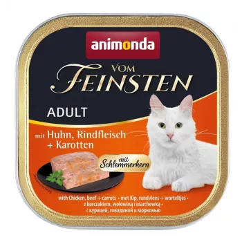 ANIMONDA Vom Feinsten Adult Chicken, beef and carrots - šlapias kačių maistas - 100 g