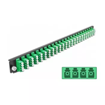 DeLOCK 19 colių priekinis skydelis splice dėžei 43370 24 prievadų LC Quad žalias