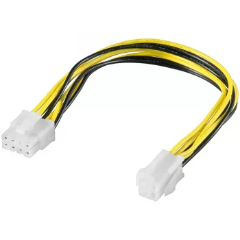 Wentronic Goobay vidinis maitinimo kabelis PC – 8 kontaktų kištukas > 4 kontaktų P4 lizdas (51358)