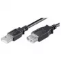 Wentronic Goobay USB 2.0 Hi-Speed prailginimo laidas, juodas, 0,6 m - USB 2.0 kištukas (A tipas) > USB 2.0 lizdas (A tipas) (68625)