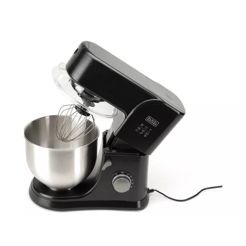 Virtuvinis kombainas Black & Decker BXKM1001E 1000W, 5,2 L nerūdijančio plieno dubuo, 8 greičiai, minkymo ir plakimo funkcijos