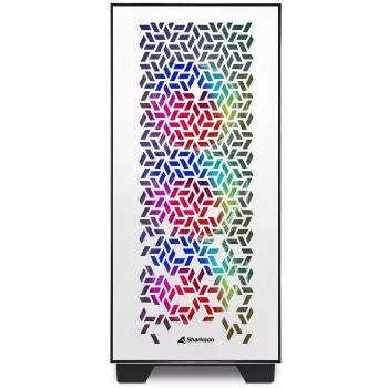 Korpusas Sharkoon ELITE SHARK CA300H - Bokštinis - Baltas - ATX / EATX / micro ATX / Mini-ITX - Metalinis - Grūdintas stiklas - Žaidimams