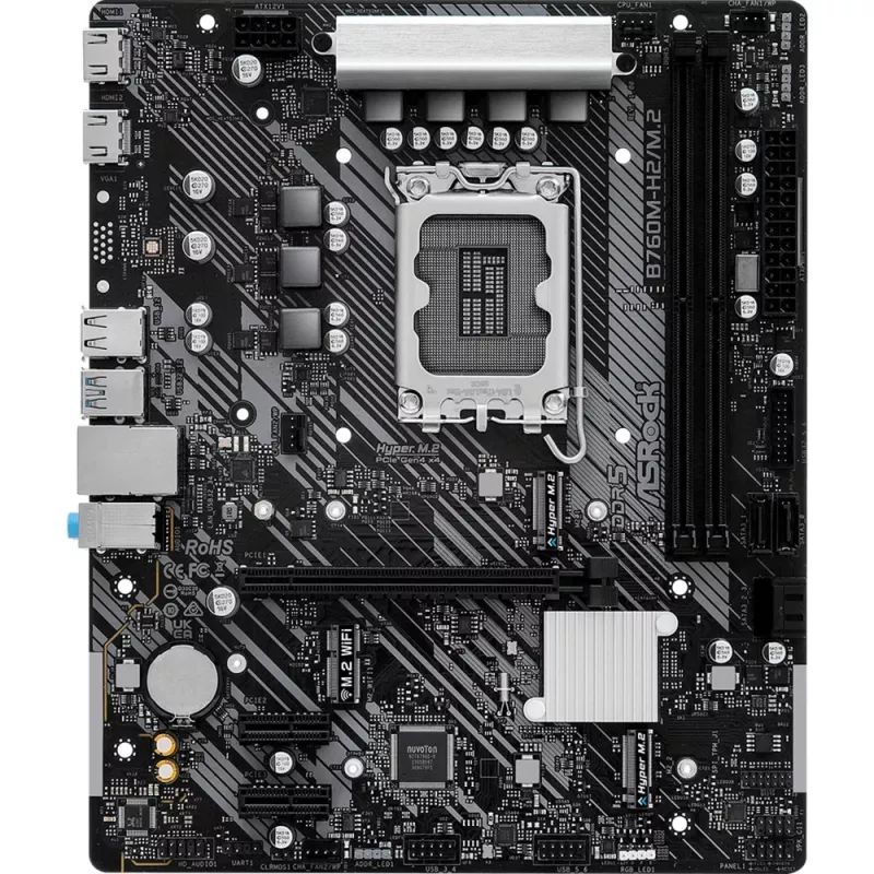 ASRock B760M-H2/M.2 DDR5 LGA1700 Micro-ATX pagrindinė plokštė