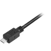 USB 2.0 kabelis, USB-A kištukas > Micro-USB kištukas juodas, 0,5 metro, dvigubai ekranuotas