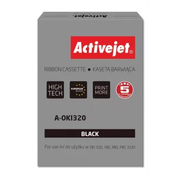 Juostelė ActiveJet A-OKI320, taškiniam spausdintuvui, nailono, 8 mm x 1,6 m, juoda, 3 000 000 simbolių, pakuotė 100 vnt.