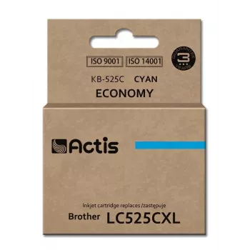 Actis KB-525C rašalinė kasetė (pakaitalas Brother LC525C; standartinė; 15 ml; cyan)