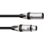PSSO XLR mikrofoninis laidas 3 kontaktų 15 m, juodas, Neutrik jungtys