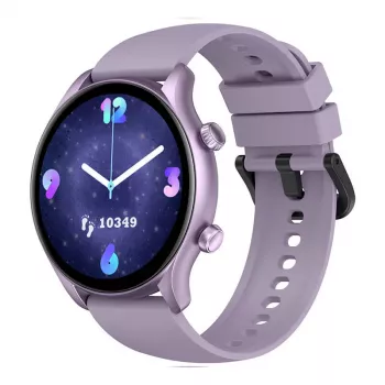 Išmanusis laikrodis Zeblaze Btalk 3 Plus — 1,39 colio (3,53 cm) IPS 360×360 pikselių, liečiamasis ekranas, silikoninis dirželis, violetinis
