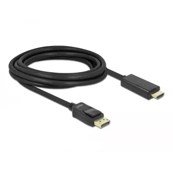Delock Kabel DisplayPort 1.1 Stecker > High Speed HDMI-A Stecker Passiv 3 m schwarz (82435)