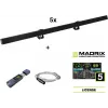 EUROLITE 5x LED PR-100/32 Pixel DMX bėgių rinkinys + Madrix programinė įranga