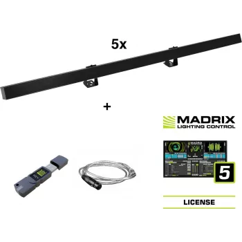 EUROLITE 5x LED PR-100/32 Pixel DMX bėgių rinkinys + Madrix programinė įranga