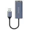 Tinklo sąsajos adapteris SAVIO AK-83 USB-A į RJ-45 vyriškas, 5 Gbit/s, juodas