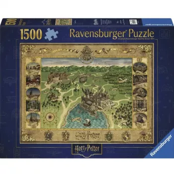 Dėlionė Ravensburger Hogwartso žemėlapis 1500 dalių – Ravensburger 1500 vnt.