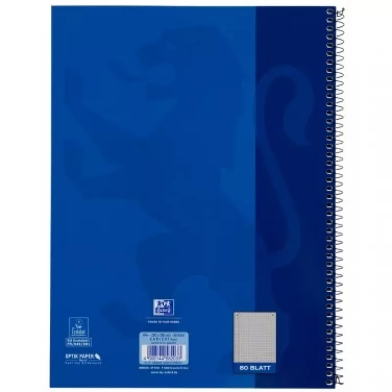 Oxford College sąsiuvinis A4+ 220 x 295 mm 80 lapų languotas su parašte L