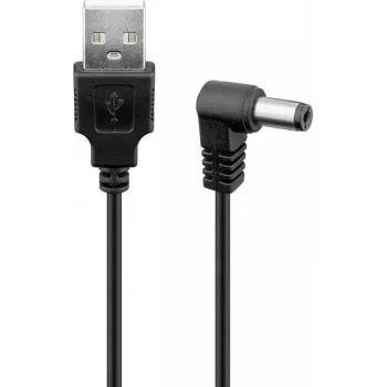 Goobay USB-DC laidas 5,5 x 2,1 mm, 1,5 m, juodas (55159)