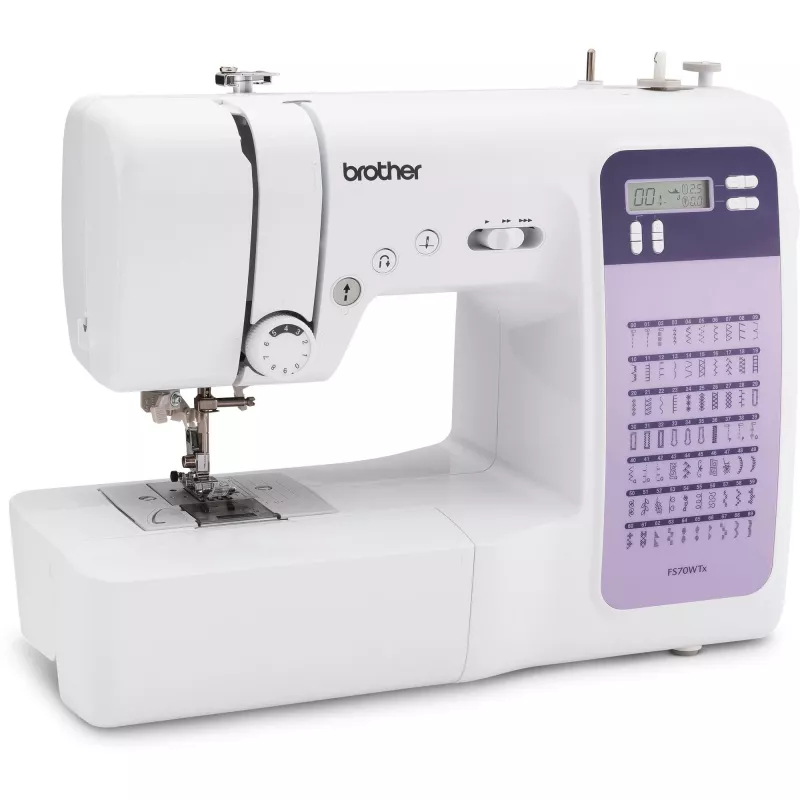 Siuvimo mašina Brother FS70WTx – 70 siūlių raštų, LCD ekranas, 750 SPM, 5 mm ilgis, 7 mm plotis