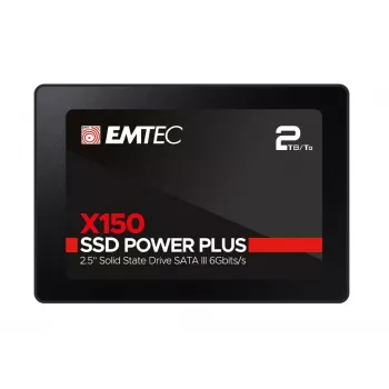 Emtec X150 Power Plus - SSD - 2 TB - vidinis - 2,5 colio (6,4 cm) - SATA 6Gb/s (ECSSD2TX150)