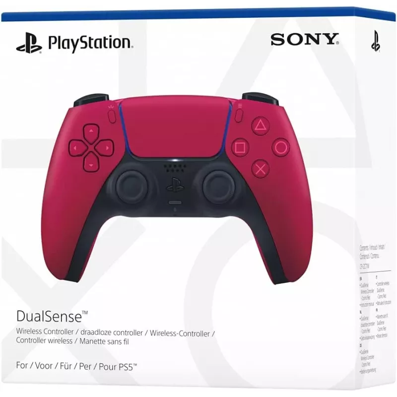 Valdiklis Sony DualSense v3 Raudonas – Bluetooth/USB, USB-C, įmontuota baterija, PS5, 160×106×66 mm