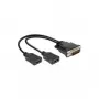 Vaizdo kabelio adapteris DeLOCK 65280 0,25 m DMS 2x HDMI juodas