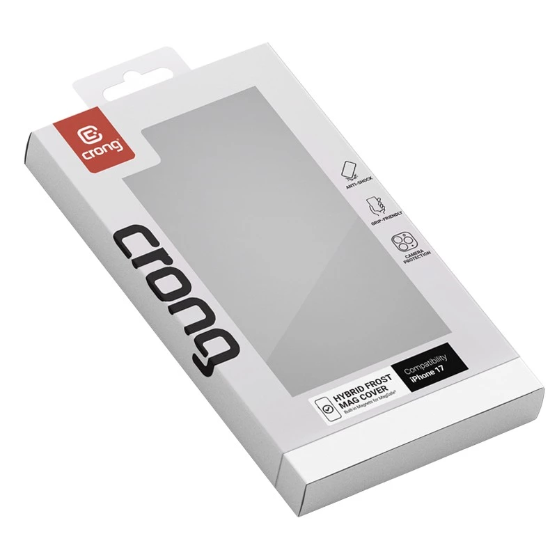 Crong Hybrid Frost MAG Cover Case iPhone 17 – Frosted Black