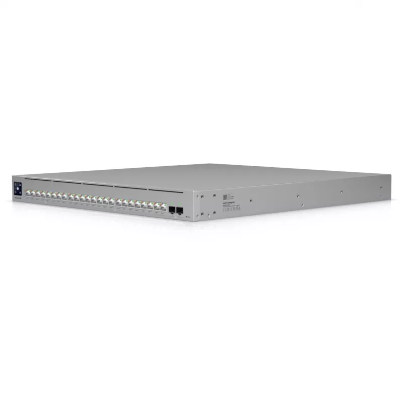 Tinklo jungiklis Ubiquiti UniFi ECS-24-POE – valdomas L2/L3, 24× 10G RJ-45, PoE, 1U, pilka
