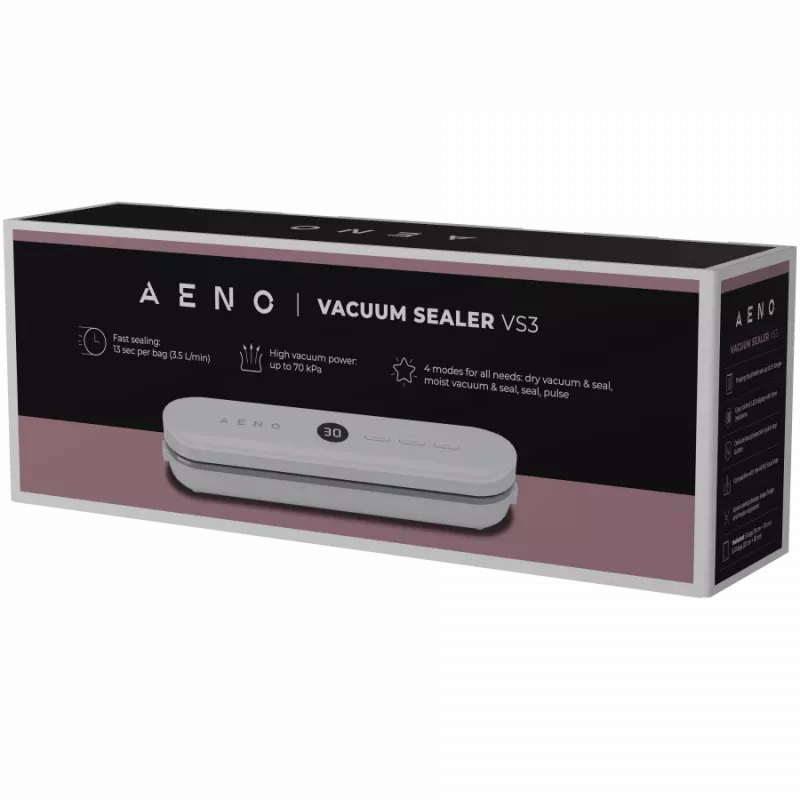 Vakuuminis sandariklis AENO, baltas, LED ekranas, 80W, -65kPa (±5kPa)