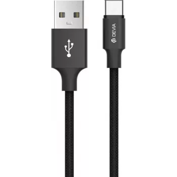 USB Micro kabelis Devia Pheez Series 5V 2,4A 1m raudonas