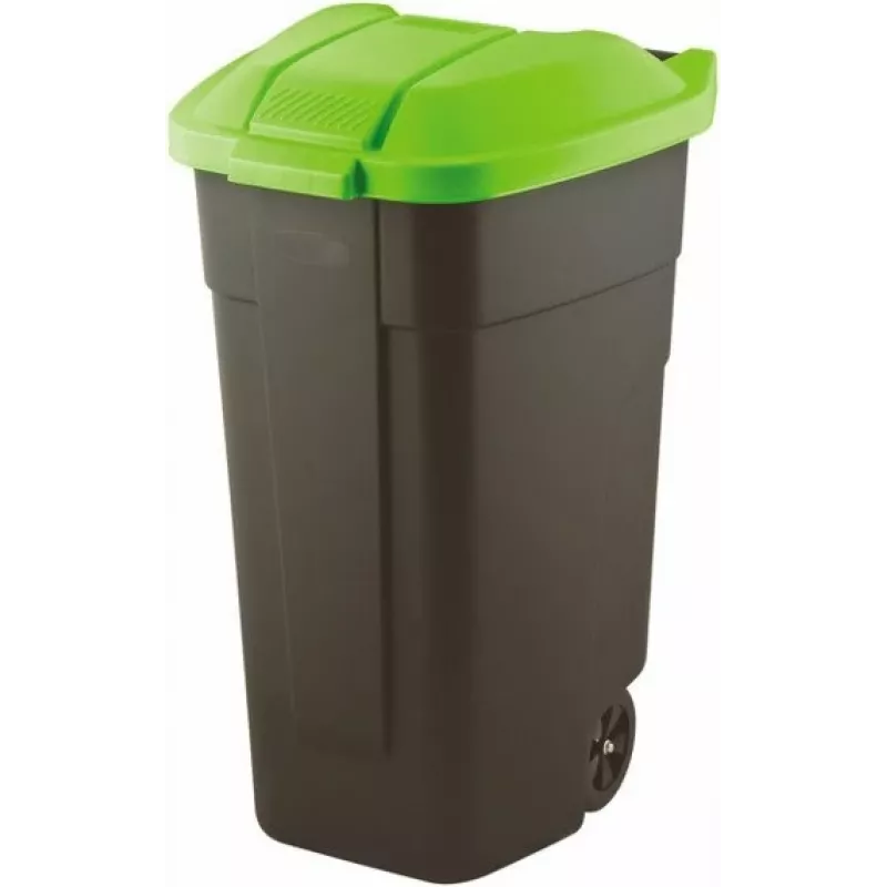 Curver 214125 šiukšliadėžė 110 L Stačiakampė Plastikinė Juoda, Žalia