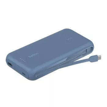 Belkin BPB024HQBL 10 000 mAh nešiojamas powerbankas su integruotu USB-C laidu, 20 W