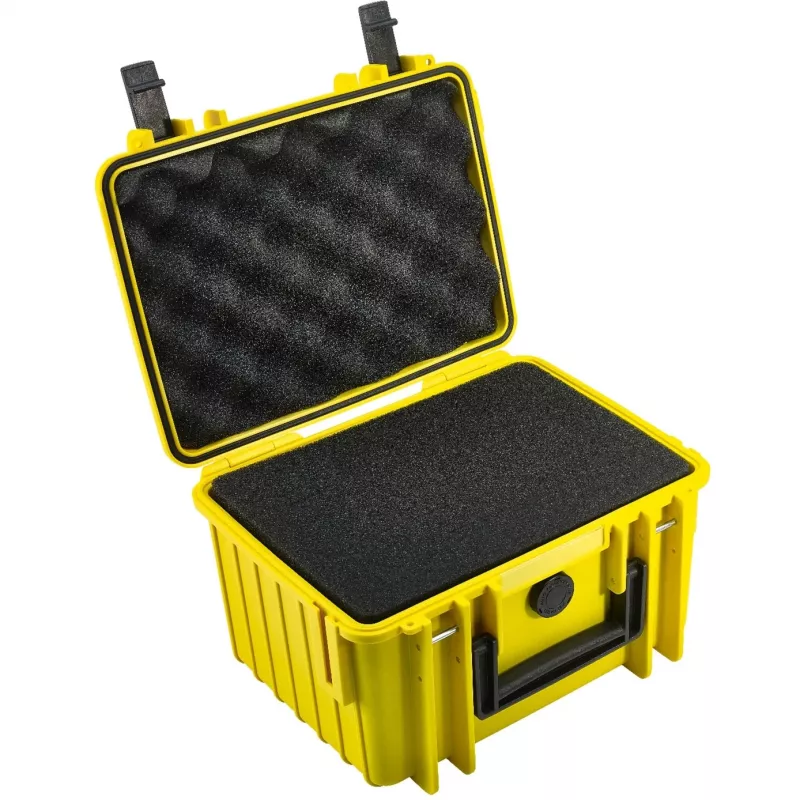 B&W Cases type 2000 geltonas polipropileninis dėklas nuo dulkių, smūgių ir purslų