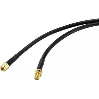 SpeaKa Professional antenos ilginimo laidas [1x RP-SMA-Kištukas - 1x RP-SMA-Lizdas] 5,00 m Juodas (SP-9226164)