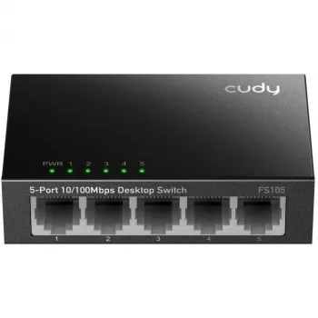 Nevaldomas jungiklis Cudy FS105 5 prievadai Fast Ethernet 10/100 juodas