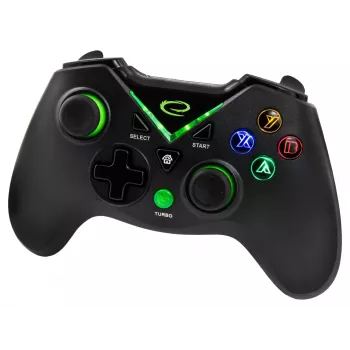 Žaidimų pultas Esperanza EGG114K laidinis USB 2.0 juodas – 12 mygtukų, 2 svirtys, vibracija, PC ir Xbox Series X/S/One