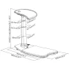 Ergonominė kėdė MACLEAN MC-872 – aukščio reguliavimas, atlošo pakreipimo mechanizmas