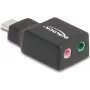 DeLOCK išorinė USB garso kortelė Type-C kištukas į 2 × 3,5 mm stereo