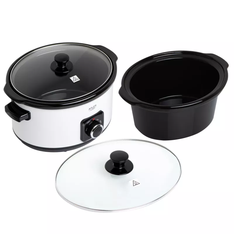 Lėtai verdantis puodas Adler AD 6413r, 5,8 L, baltas