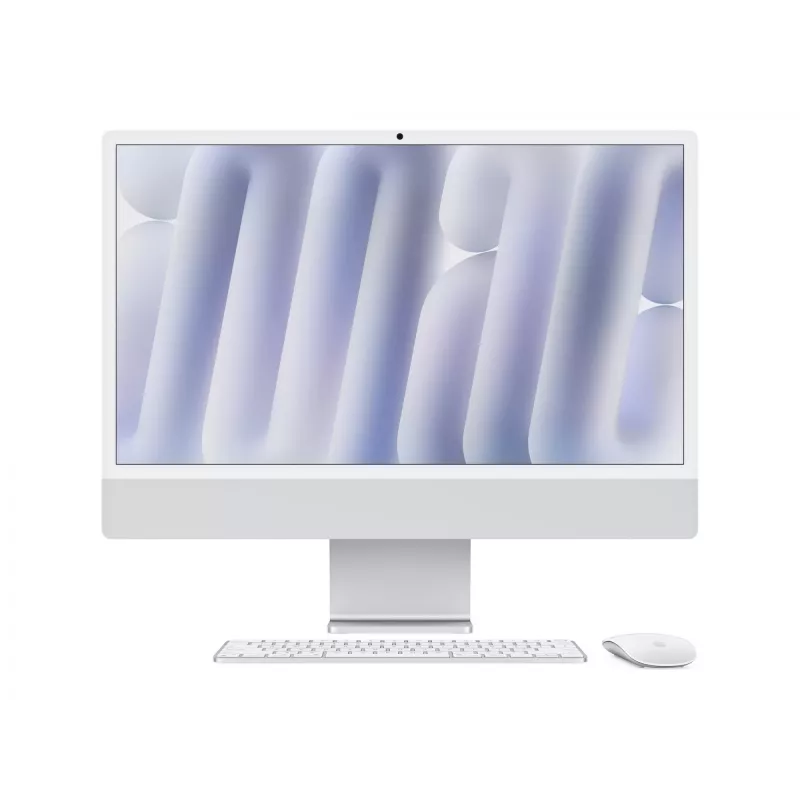 iMac 24 colių: M4 10/10, 24 GB, 512 GB SSD - Sidabrinis