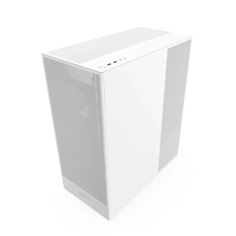 PC korpusas NZXT H7 Flow RGB Midi Tower Baltas — Grūdintas stiklas, EATX, Priekyje 3×120mm, USB-C
