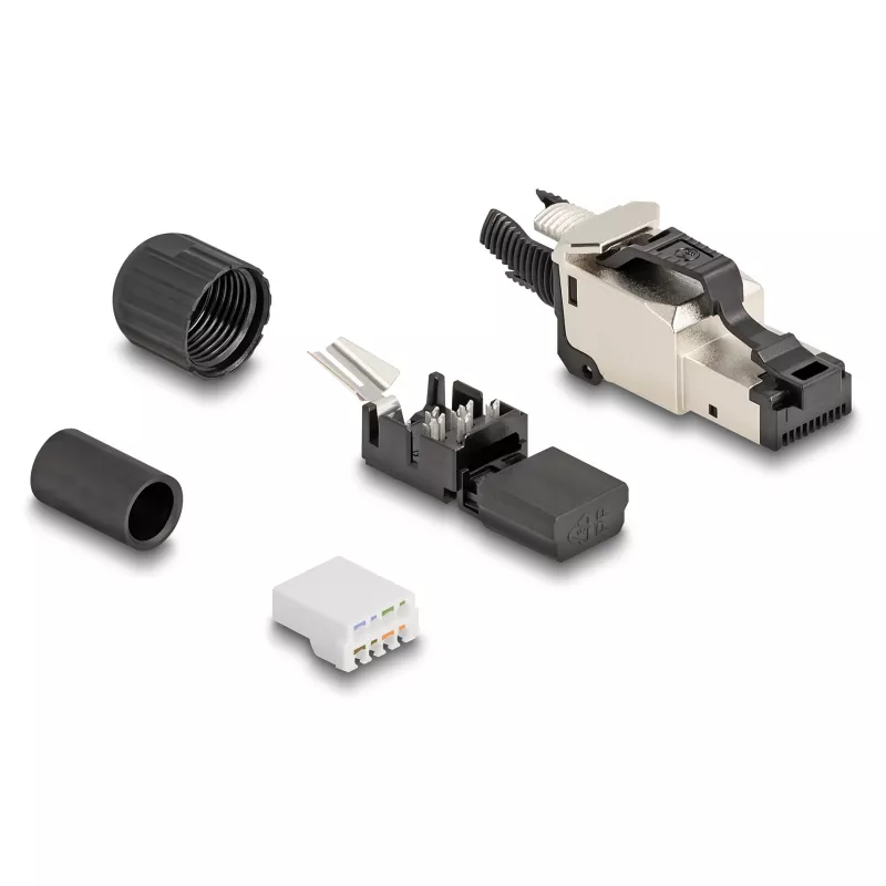DeLOCK 86017 laido jungtis RJ45/LSA juoda sidabrinė vyriška